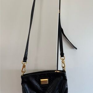 Marc Jacobs Black Mini Crossbody with Gold Hardware